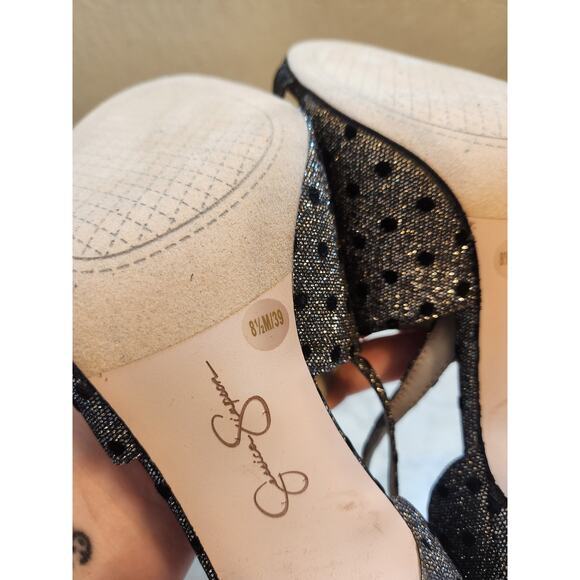 Jessica Simpson Averie Women's Pewter Stiletto Heel Open-Toe Sandal Size 8.5M - Picture 7 of 10